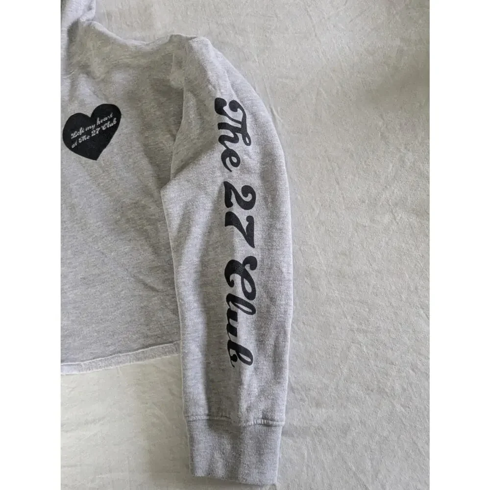 Machine Gun Kelly MGK Hoodie Size L 27 Club Coffee Official Merch Cropped Grey
